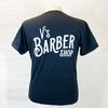 V’s BARBERSHOP STACKED LOGO T-SHIRT - BLACK