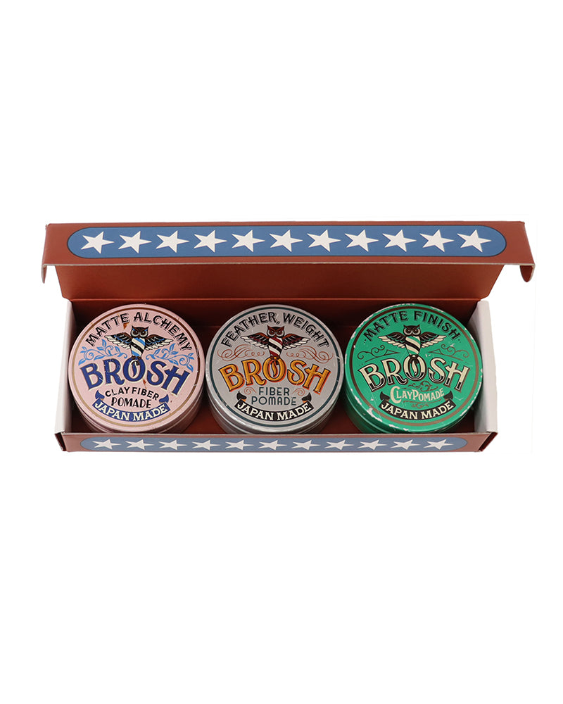 BROSH POMADE 新品未開封3個セット BROSH MINI GIFT SET