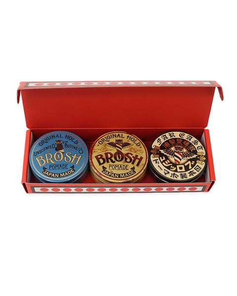 BROSH ORIGINAL HOLD & FAR EAST Pomadeセット BROSH MINI GIFT SET