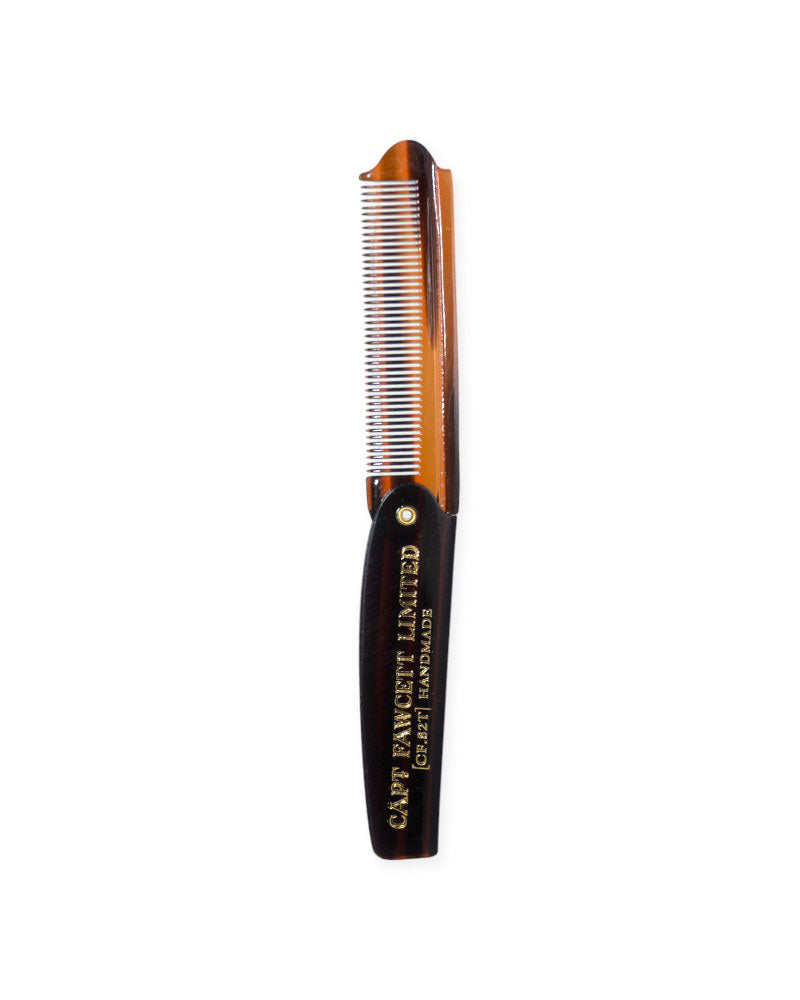 CAPTAIN FAWCETT FOLDING POCKET BEARD COMB