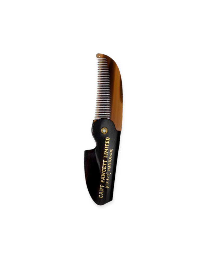 CAPTAIN FAWCETT FOLDING POCKET MOUSTACHE COMB