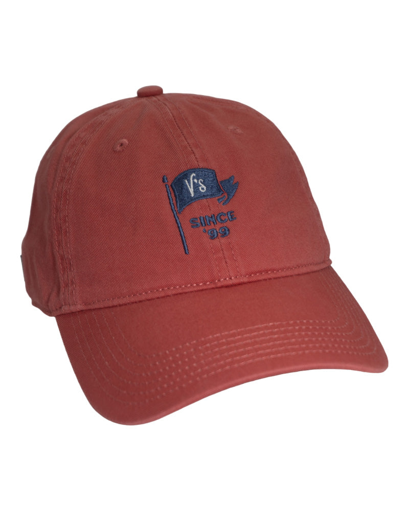 V's BARBERSHOP FLAG DAD HAT - NANTUCKET RED