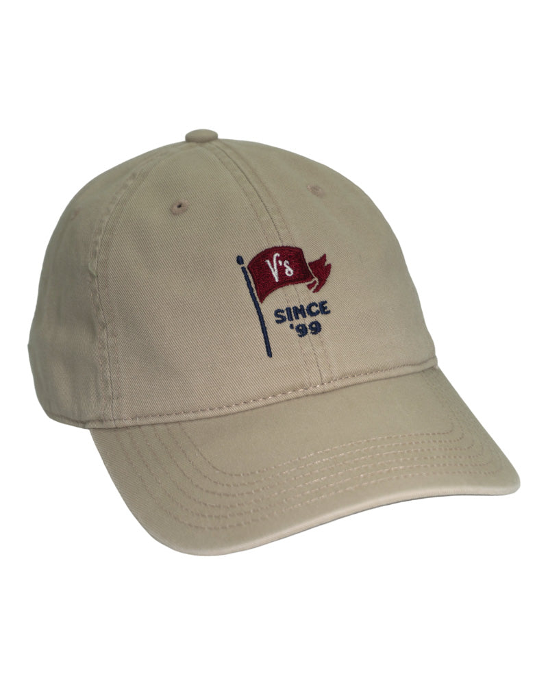 V's BARBERSHOP FLAG DAD HAT - KHAKI