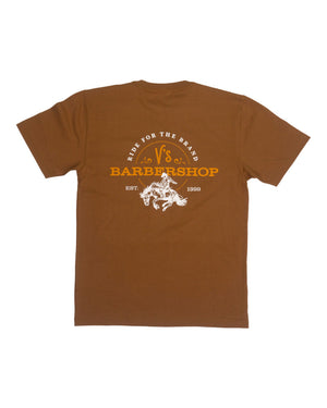 V's BARBERSHOP RIDE FOR THE BRAND SHORT SLEEVE TEE - CARHARTT BROWN