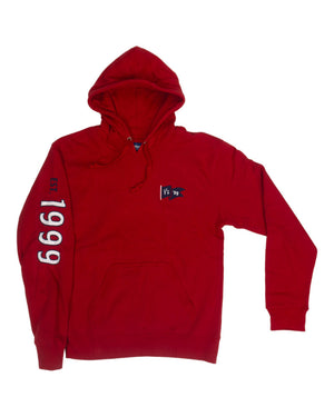 V's BARBERSHOP FLAG HOODIE - CLASSIC RED