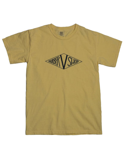 V's BARBERSHOP DIAMOND T-SHIRT - BUTTER YELLOW