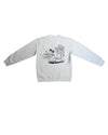 V's BARBERSHOP DINER CREW NECK SWEATSHIRT - WHITE