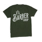 V's BARBERSHOP FLAG/STACKED LOGO T-SHIRT - HEMP GREEN