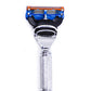 PARKER SHAVING FUSION COMPATIBLE TRAVEL RAZOR W/ LEATHER CASE