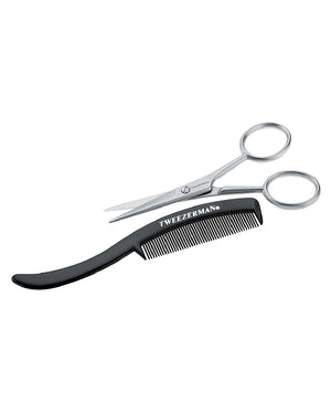 TWEEZERMAN MOUSTACHE SCISSORS & COMB