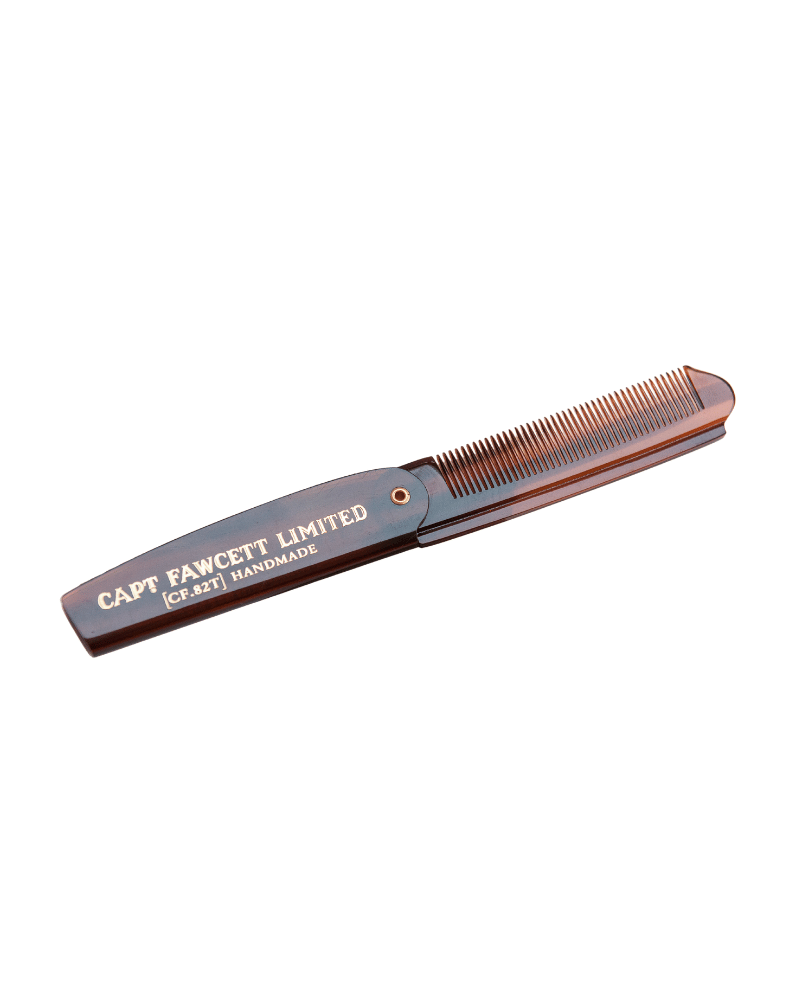 CAPTAIN FAWCETT FOLDING POCKET BEARD COMB
