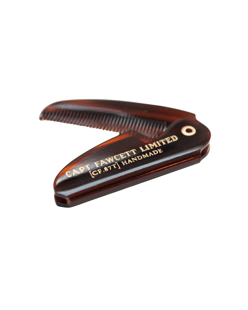 CAPTAIN FAWCETT FOLDING POCKET MOUSTACHE COMB