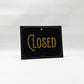 Open / Close Sign with Brass Hook