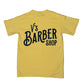 V's BARBERSHOP FLAG/STACKED LOGO T-SHIRT - BUTTER YELLOW