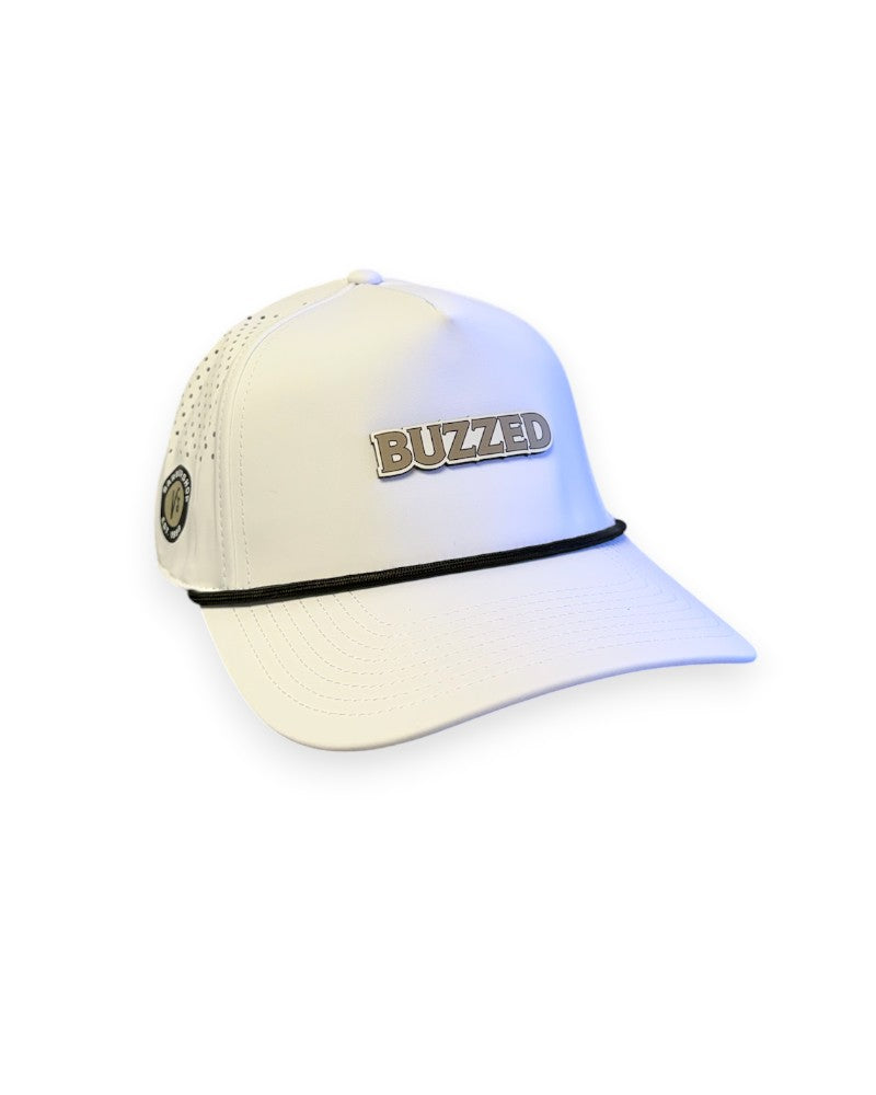 Branded Bills Hat - White 5 Panel - Buzzed Hat