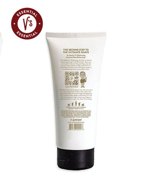 V's Barbershop #2 Shave Cream tube, white with black cap, featuring product details and directions for use.