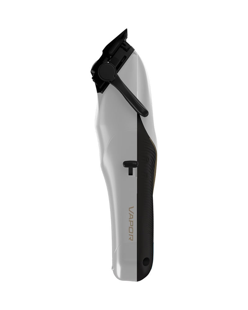 V's Barbershop WAHL 5-Star Vapor CE cordless clipper in white and black with adjustable taper lever and rubberized grip