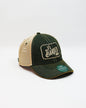 V's BARBERSHOP STACKED LOGO PATCH TRUCKER HAT - GREEN