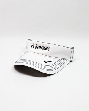 V's BARBERSHOP NIKE VISOR HAT - WHITE