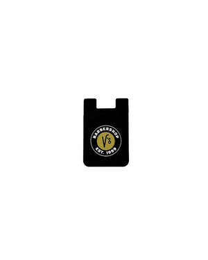 V's BARBERSHOP CELL PHONE WALLET WITH STICKER ADHESIVE BACK